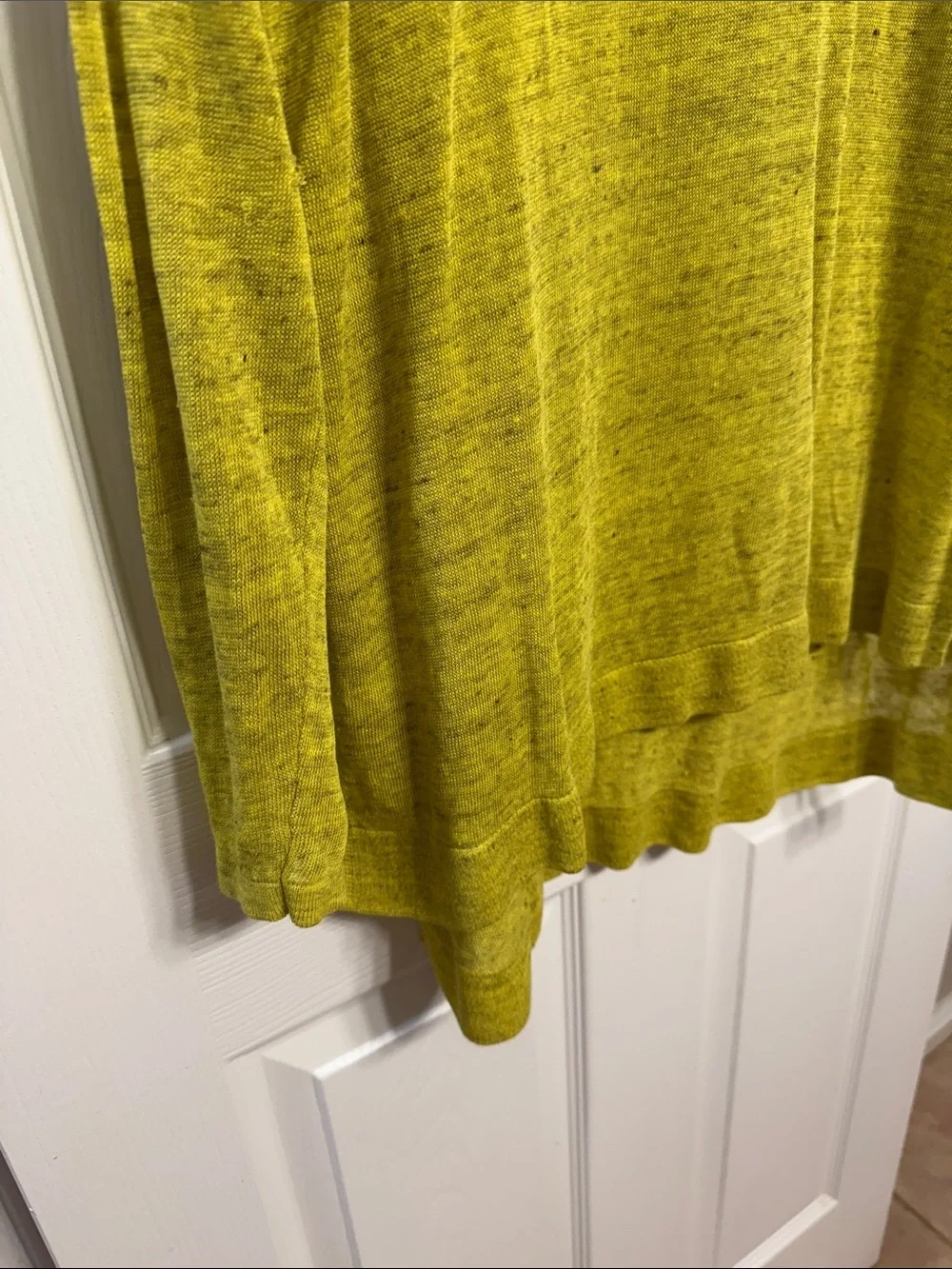 Eileen Fisher Chartreuse Lightweight Scoop Neck Sweater